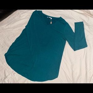 New with tags, Long Sleeve teal shirt